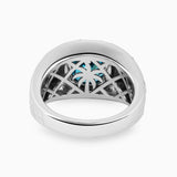 7.00ct Platinum Blue Zircon Ring
