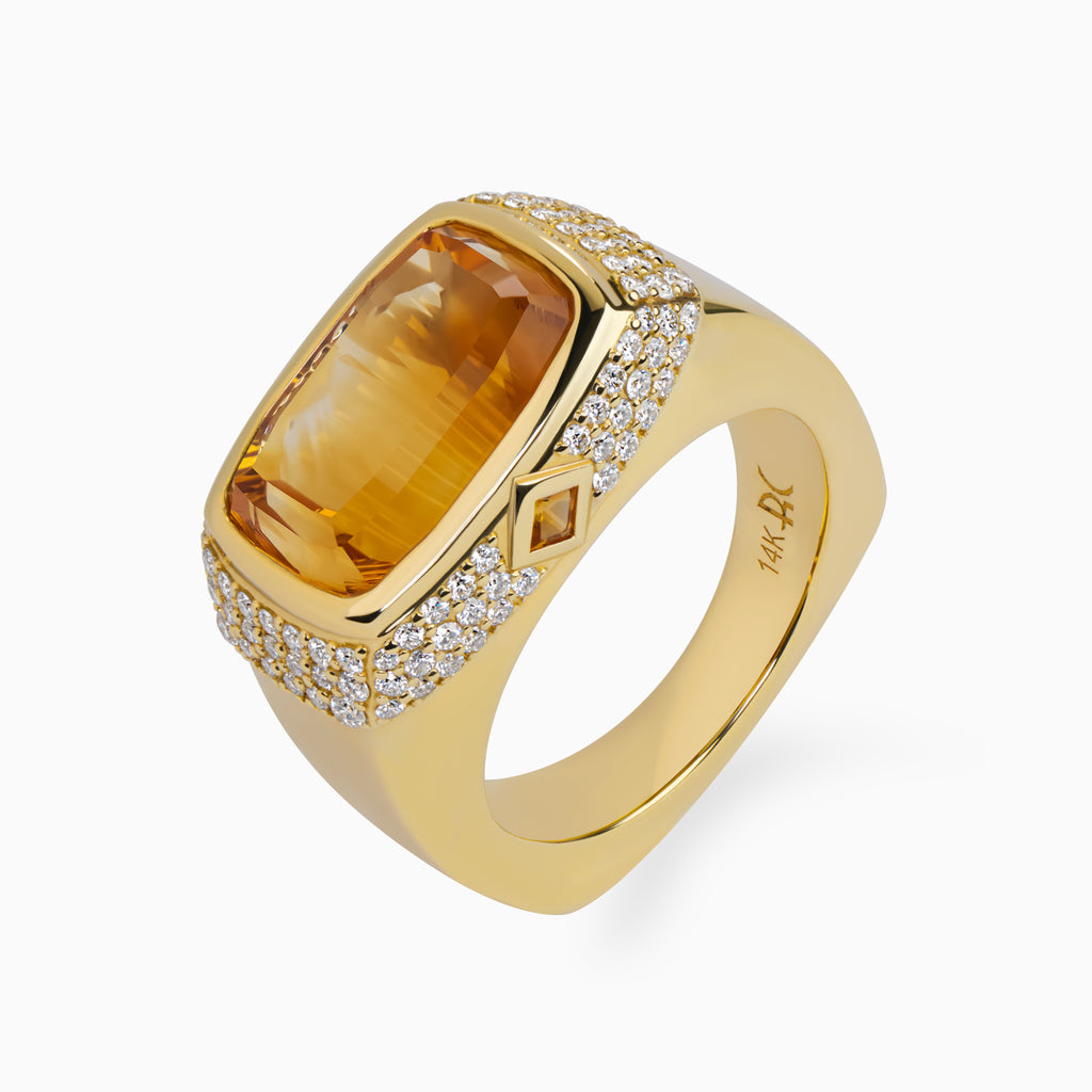 Fire Citrine Ring
