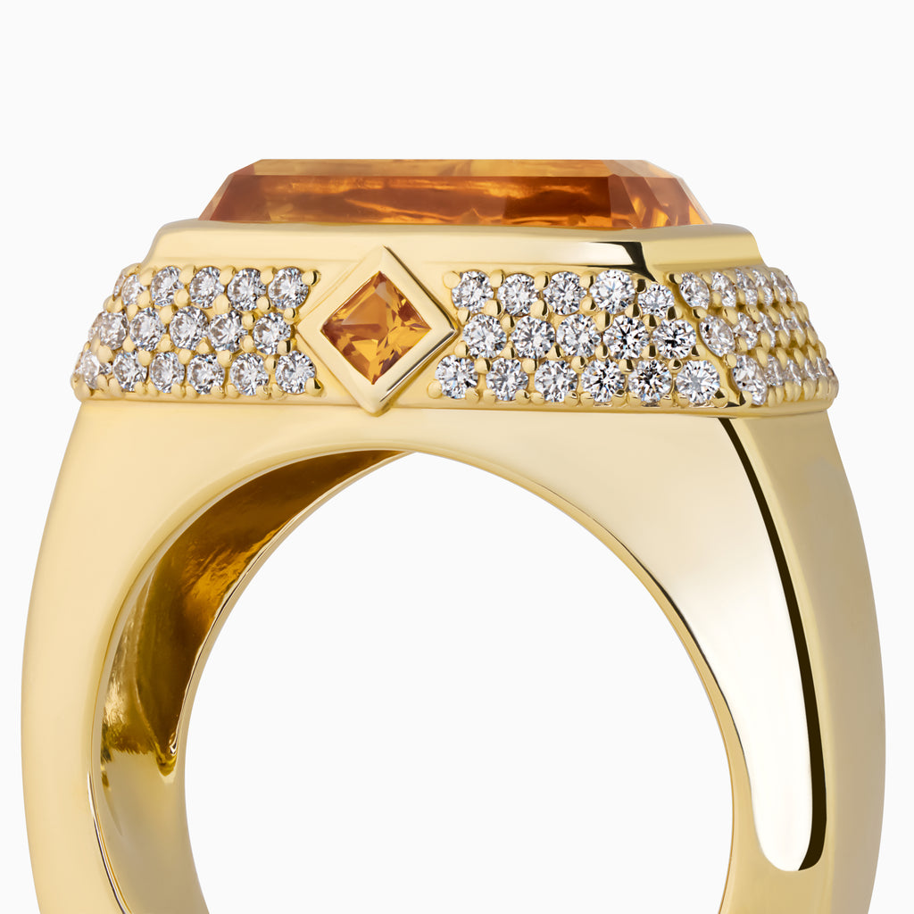 Fire Citrine Ring