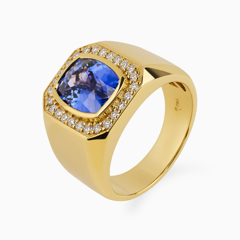 4.17ct Tanzanite Mens Ring