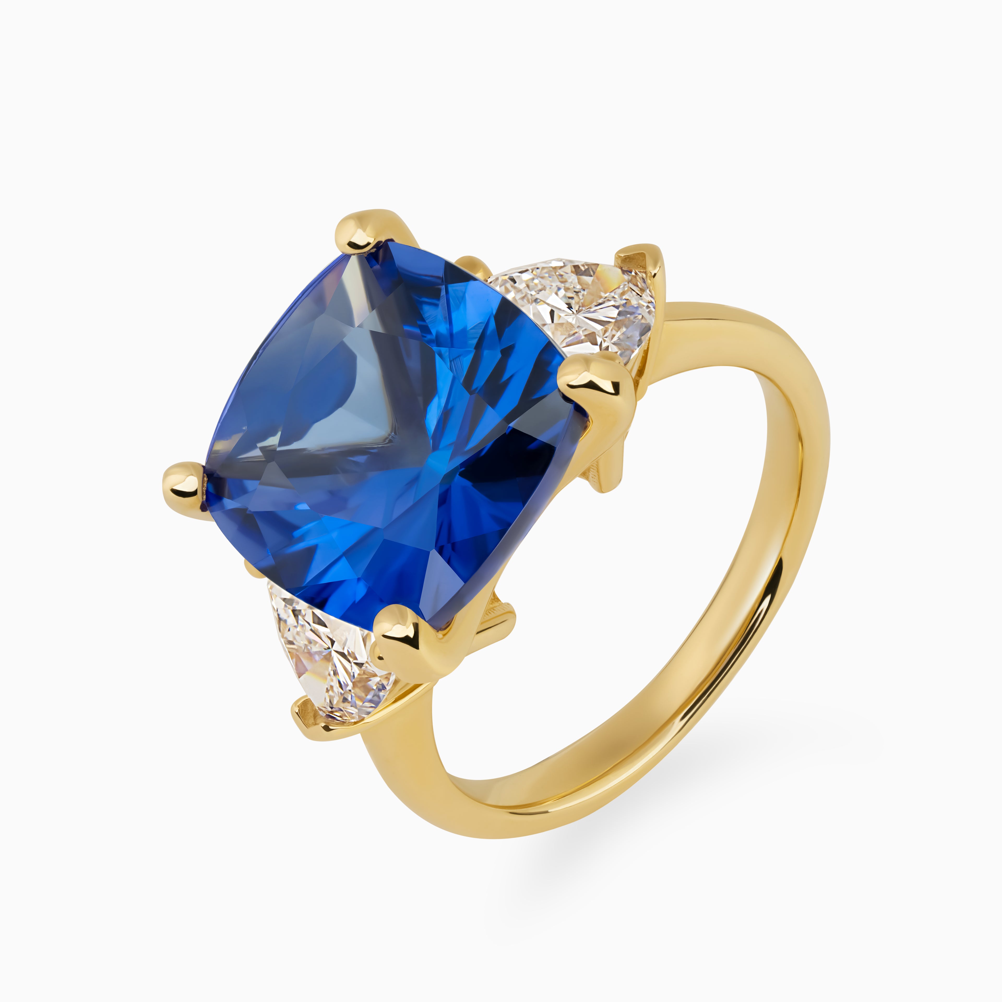 7.79 ct Cushion Tanzanite Ring