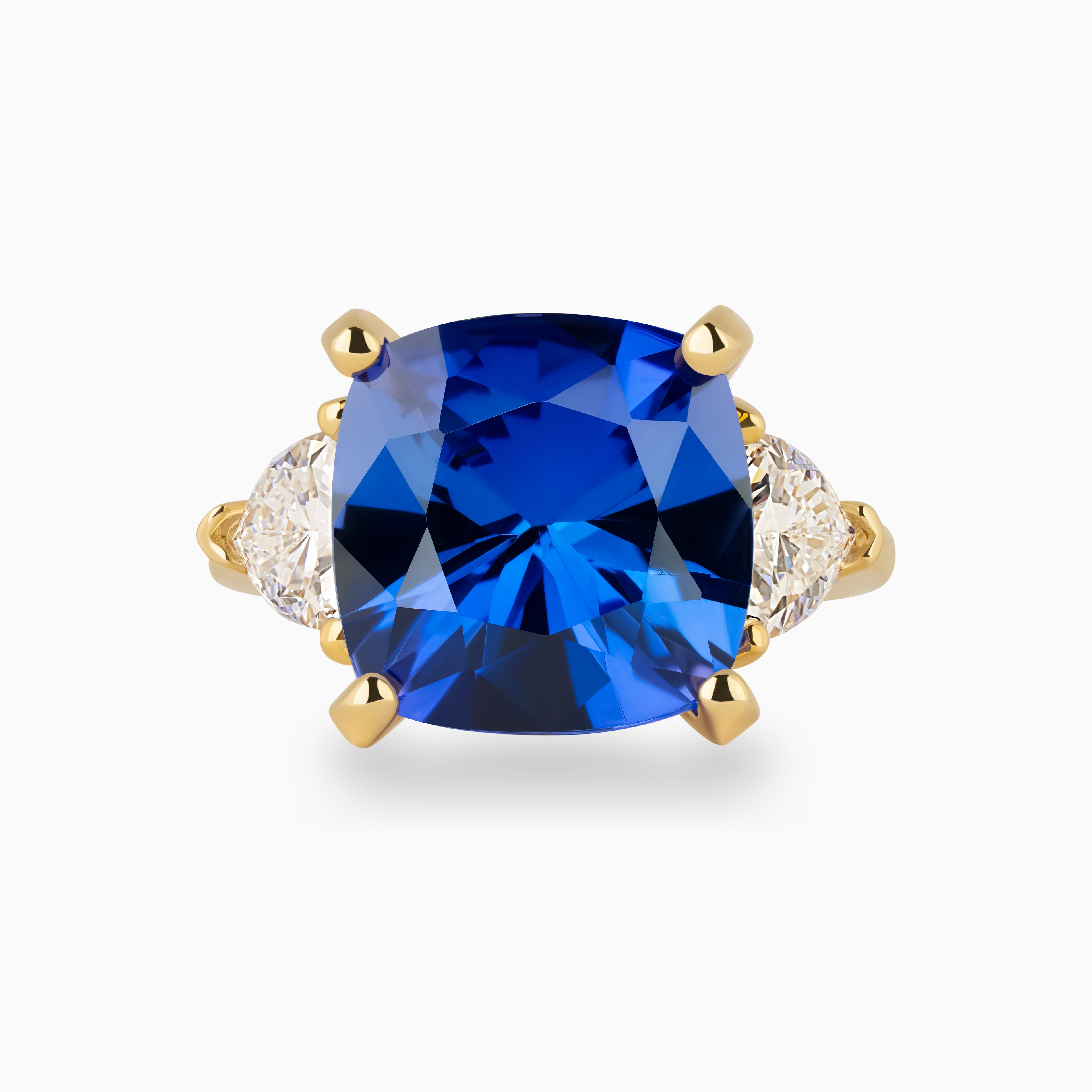 7.79 ct Cushion Tanzanite Ring