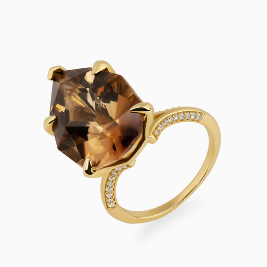 14.08ct Pear Topaz Ring