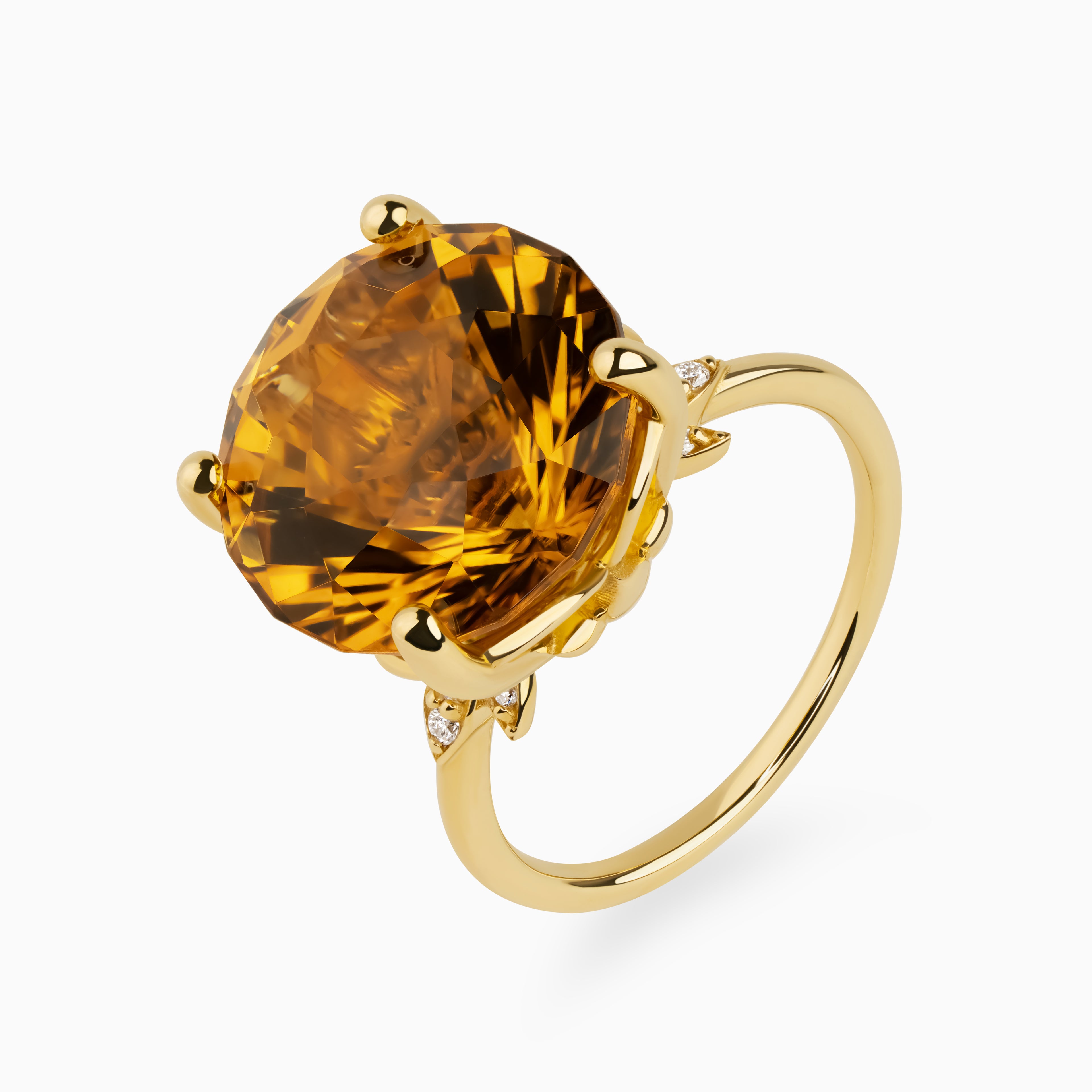 9.88ct Round Citrine Ring