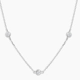 14K White Gold Diamond Chain Necklace