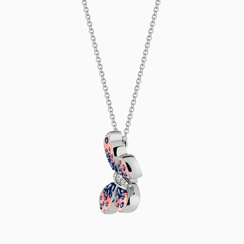 Micro Mosaic Butterfly Necklace