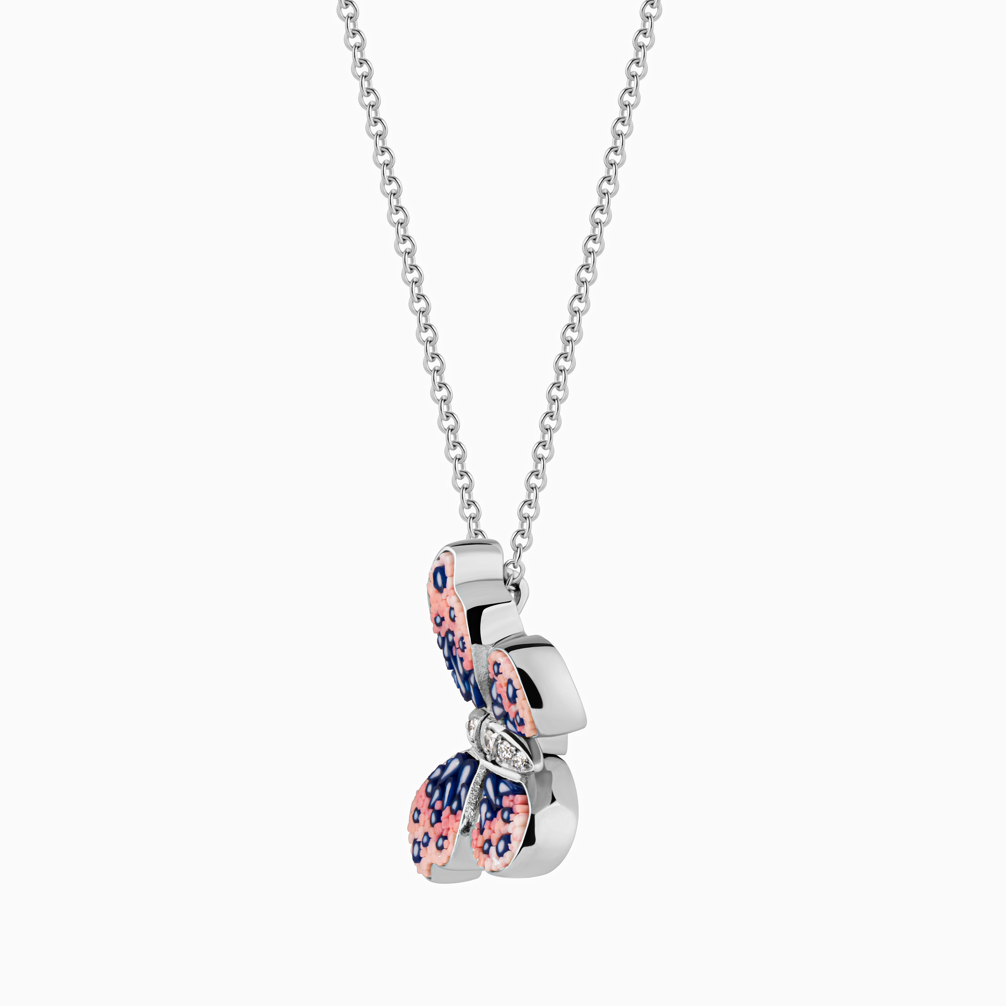 Micro Mosaic Butterfly Necklace