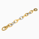 Luxe Diamond and Brushed Gold Link Necklace