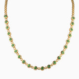 Diamond and Tsavorite Beaded Necklace