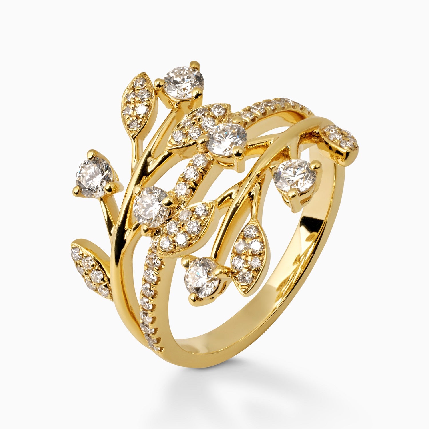 Diamond Leaves Ring
