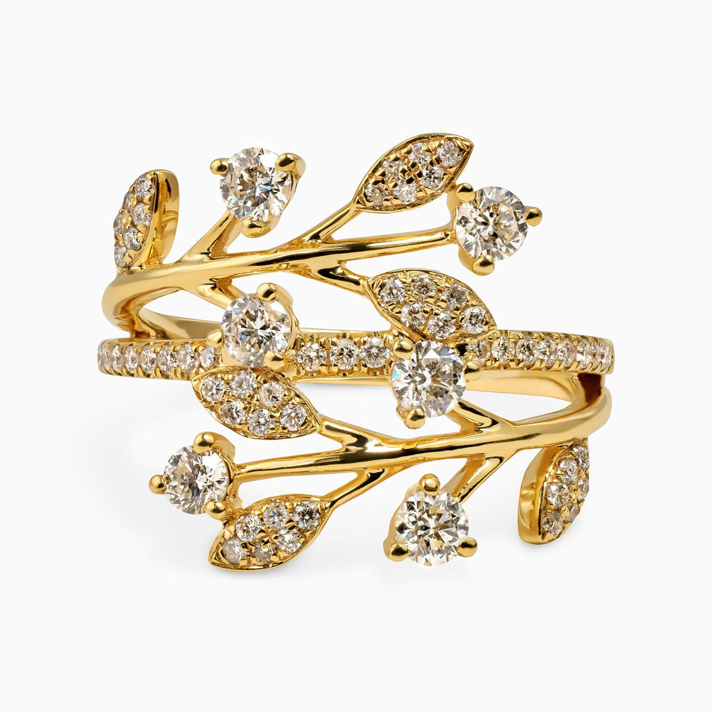 Diamond Leaves Ring