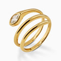 Diamond Tri-Spiral Ring