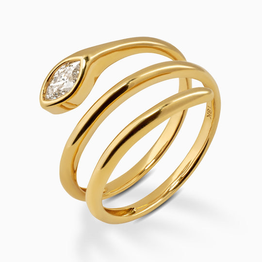 Diamond Tri-Spiral Ring