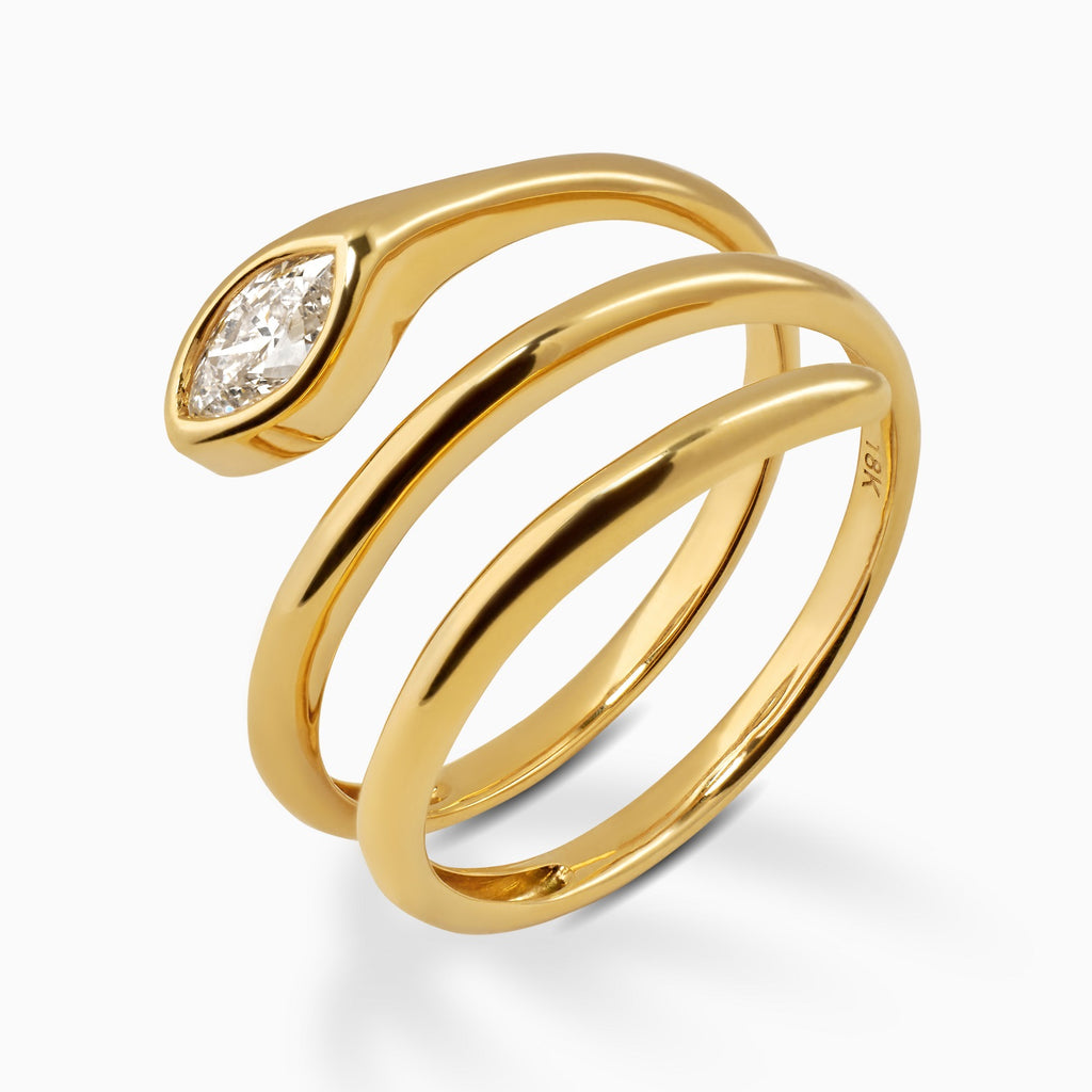 Diamond Tri-Spiral Ring