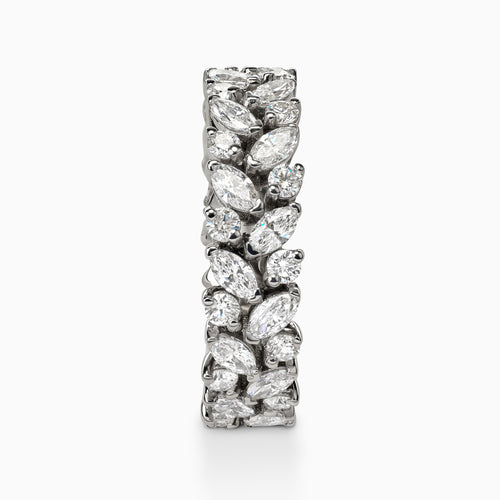 2.36ct Marquise and Round Diamond Eternity Ring