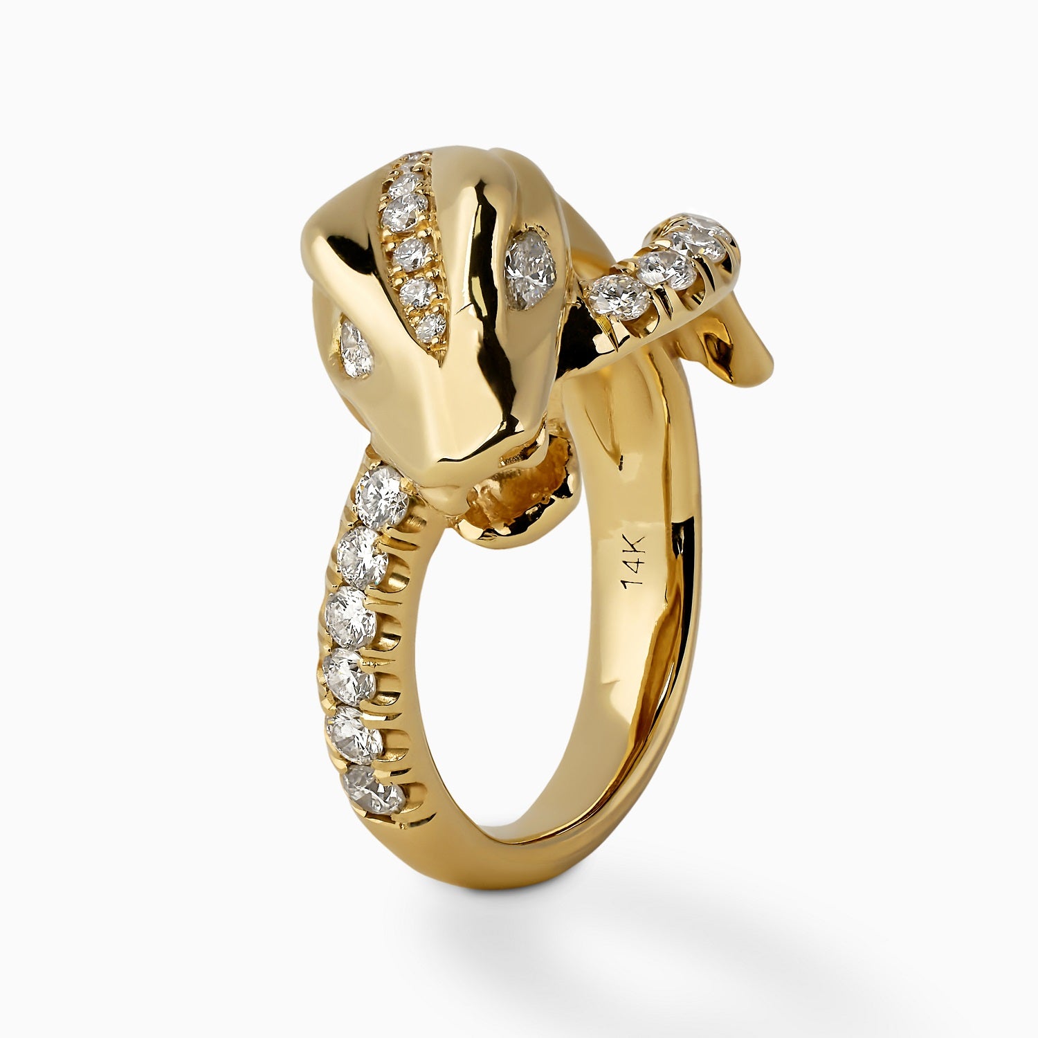 Coiled Ouroboros Ring