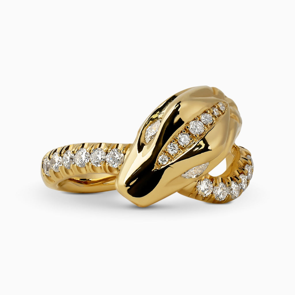 Coiled Ouroboros Ring