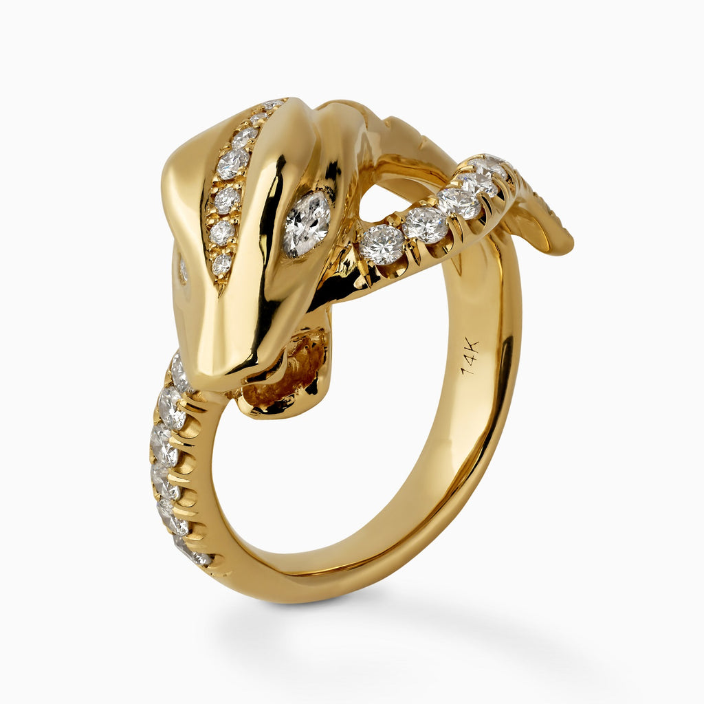 Coiled Ouroboros Ring