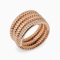 Coiled Ribbed Band with Diamonds
