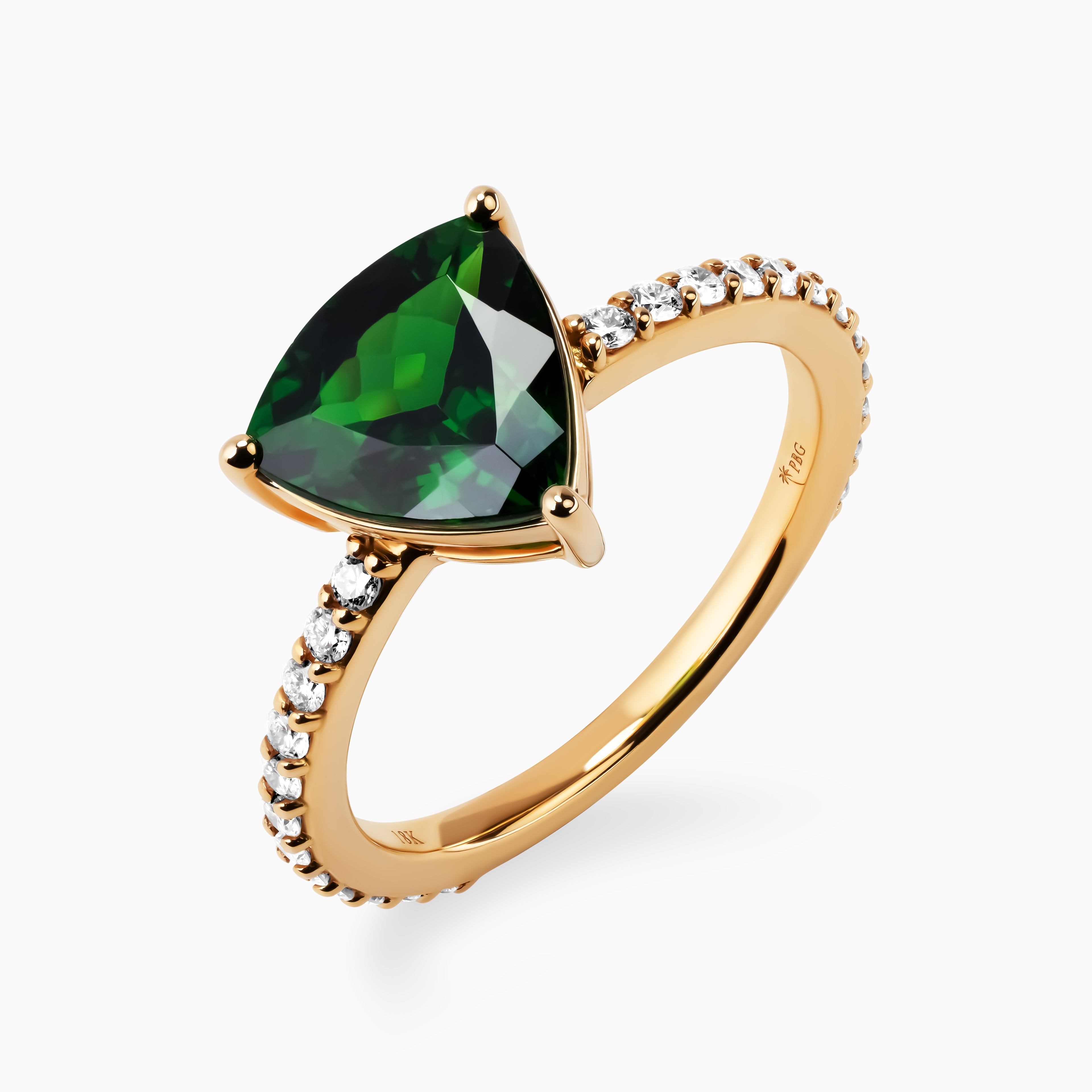 2.10ct Tsavorite Ring with Diamonds