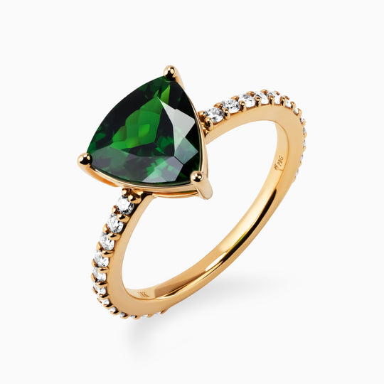 2.10ct Tsavorite Ring with Diamonds