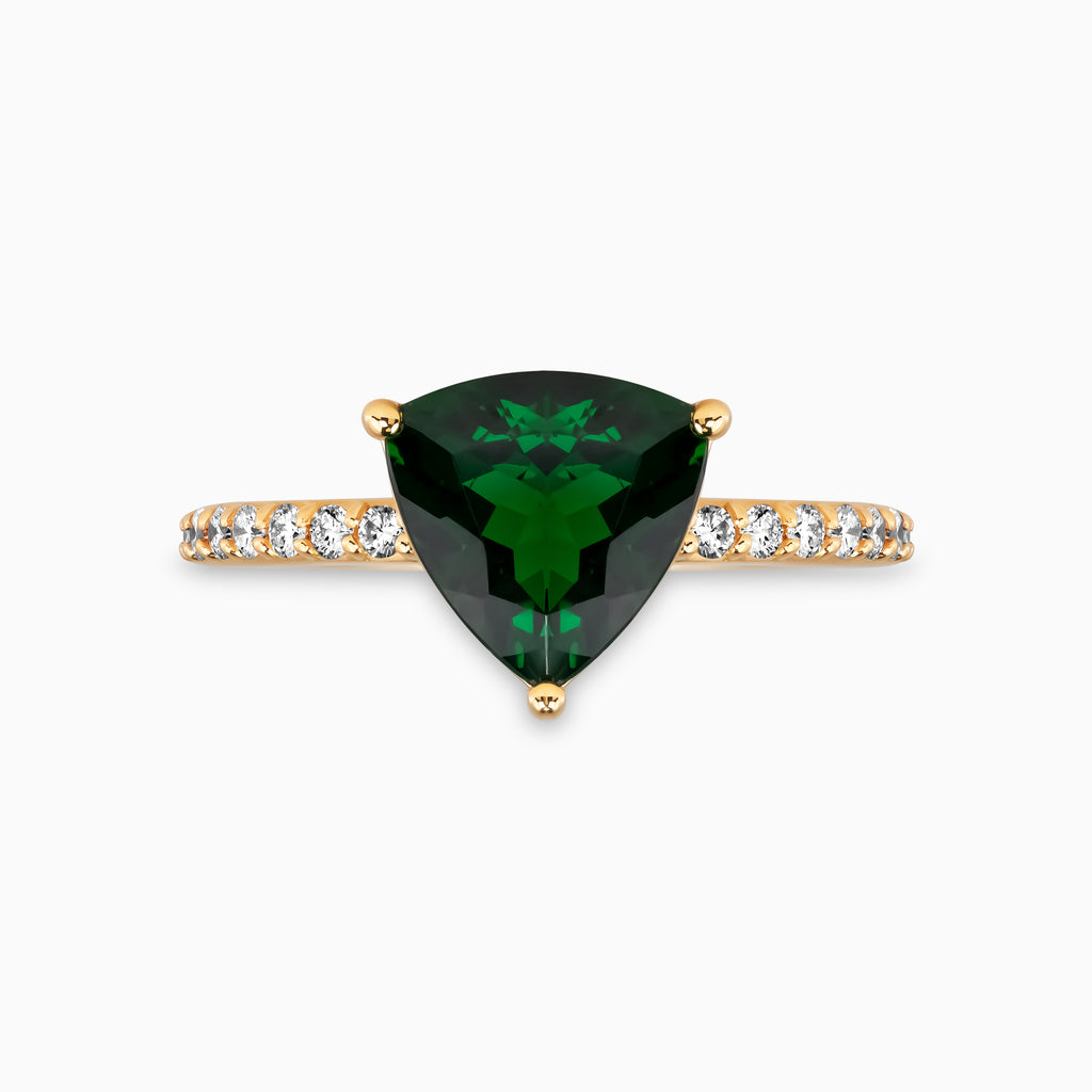 2.10ct Tsavorite Ring with Diamonds