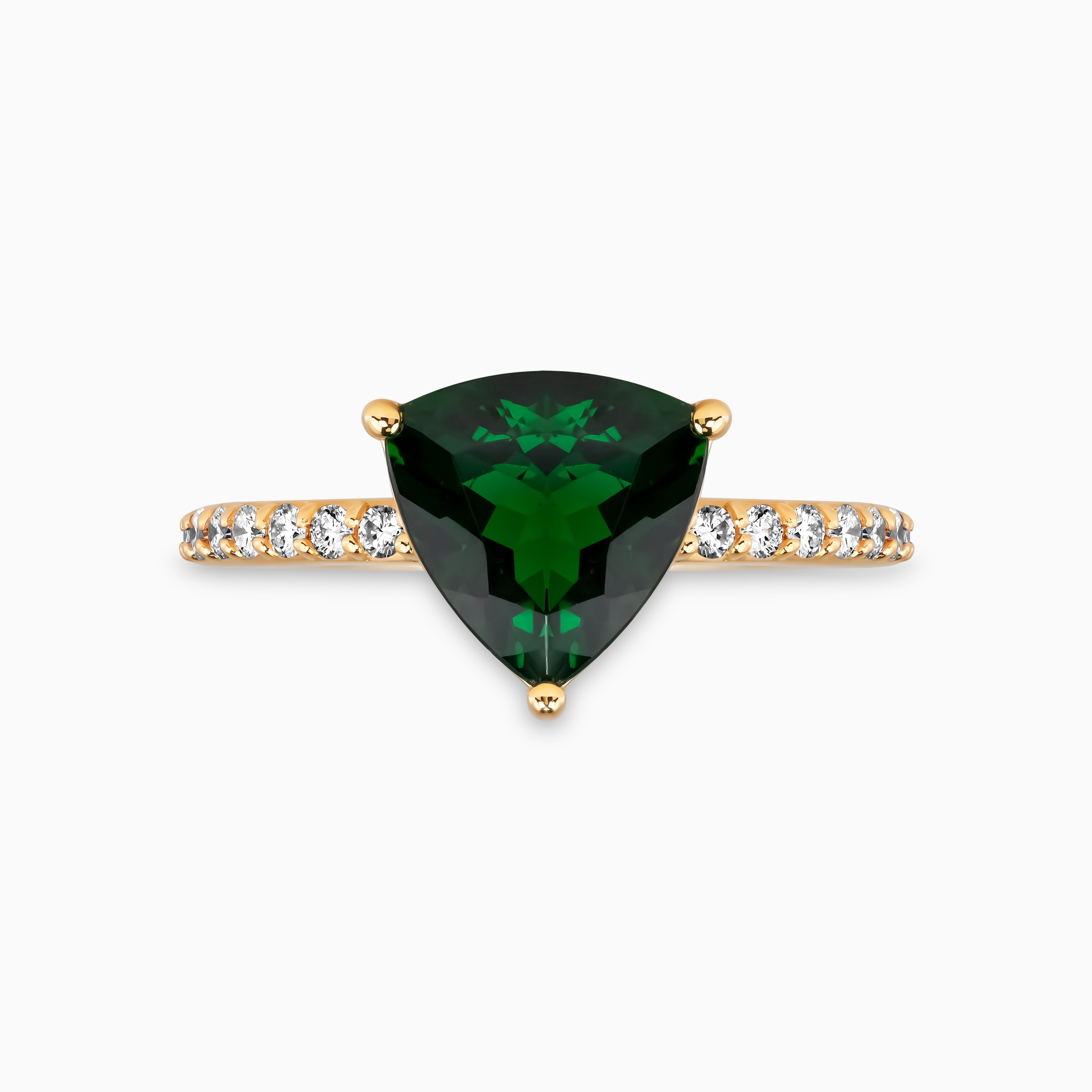 2.10ct Tsavorite Ring with Diamonds