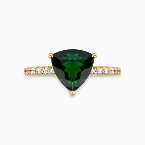 2.10ct Tsavorite Ring with Diamonds