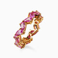 Pear Pink Sapphire Zigzag Eternity Ring