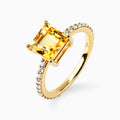 1.91ct Citrine Ring with Diamonds