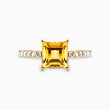 1.91ct Citrine Ring with Diamonds