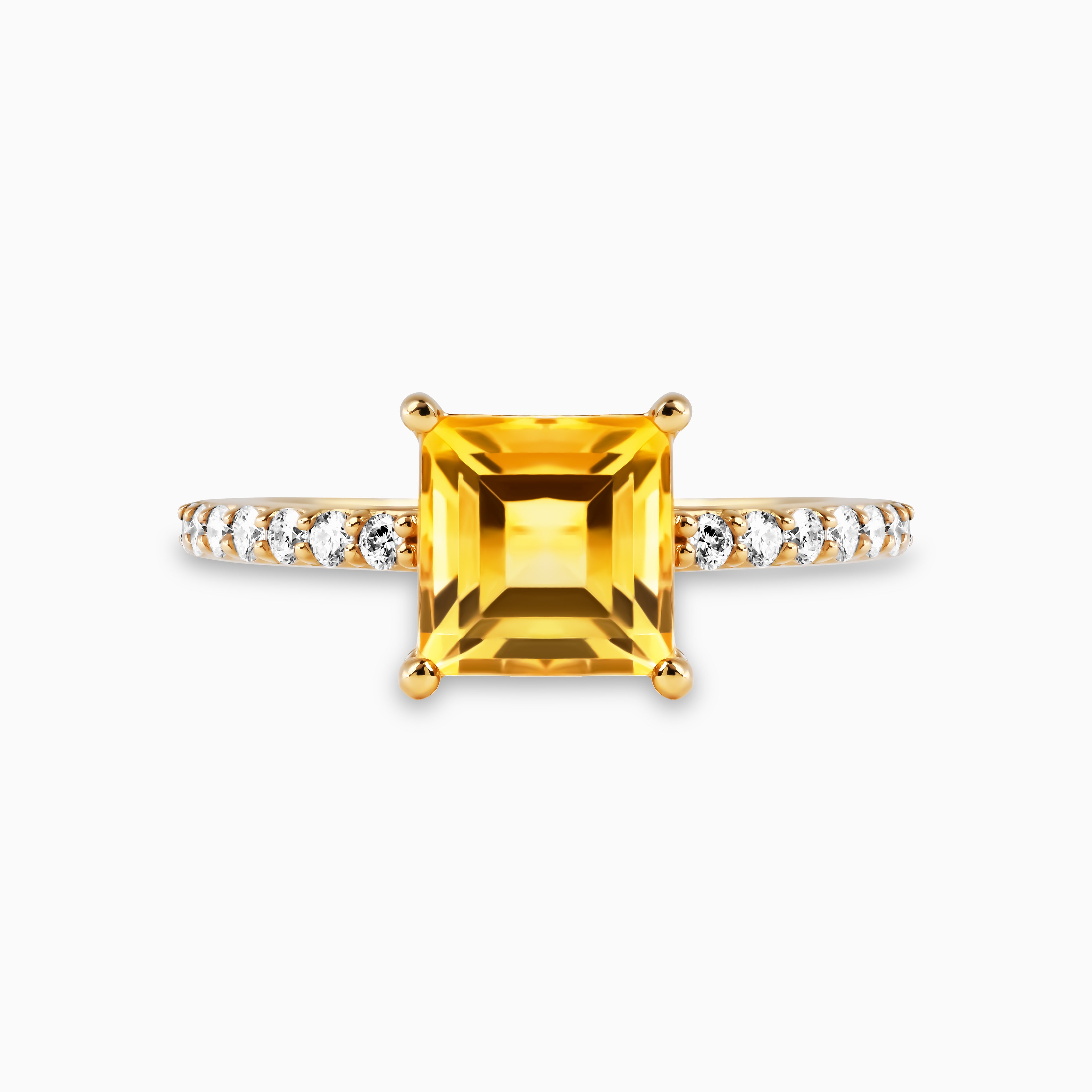 1.91ct Citrine Ring with Diamonds