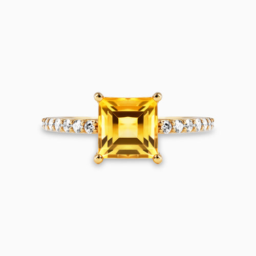 1.91ct Citrine Ring with Diamonds