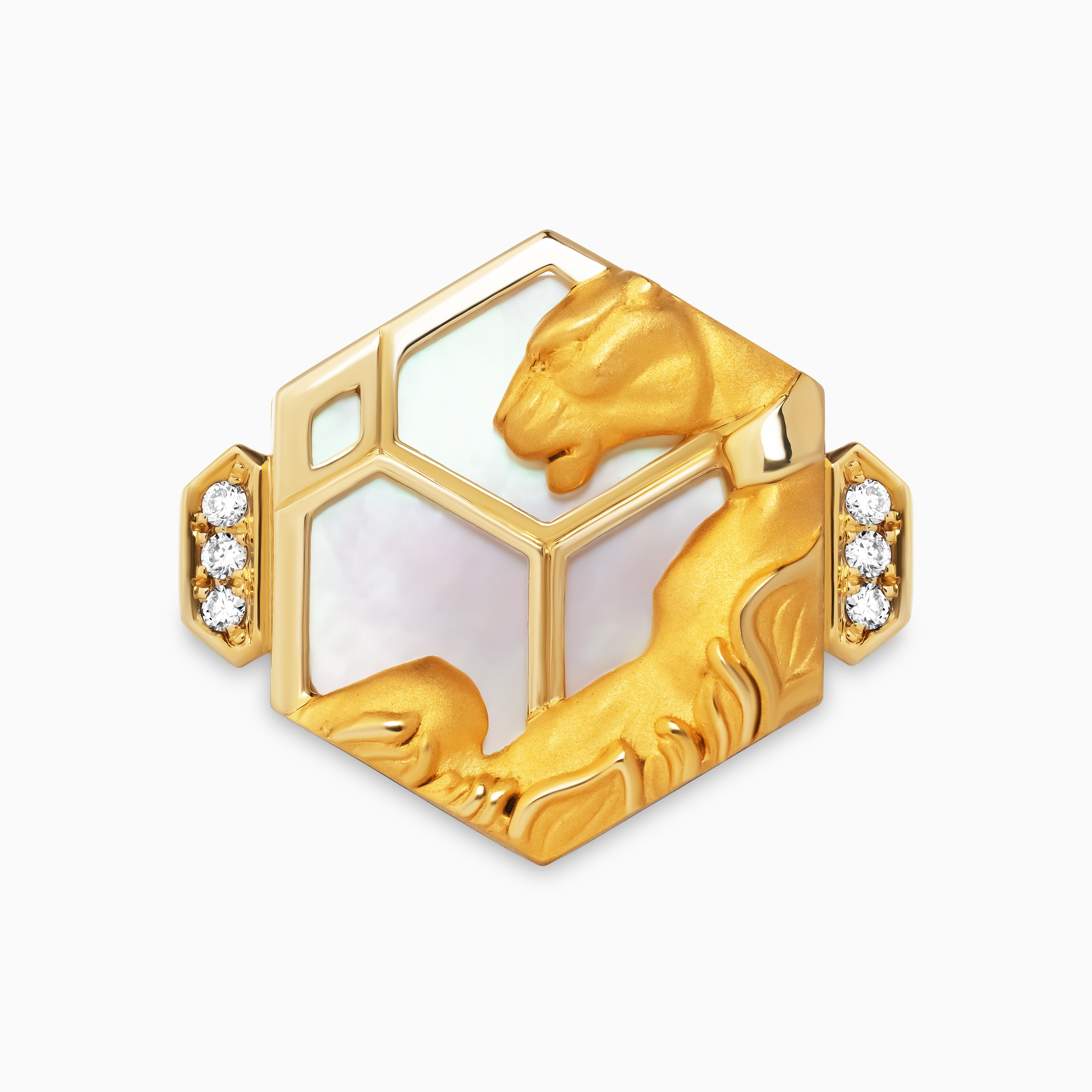 Hexagon Panther Ring