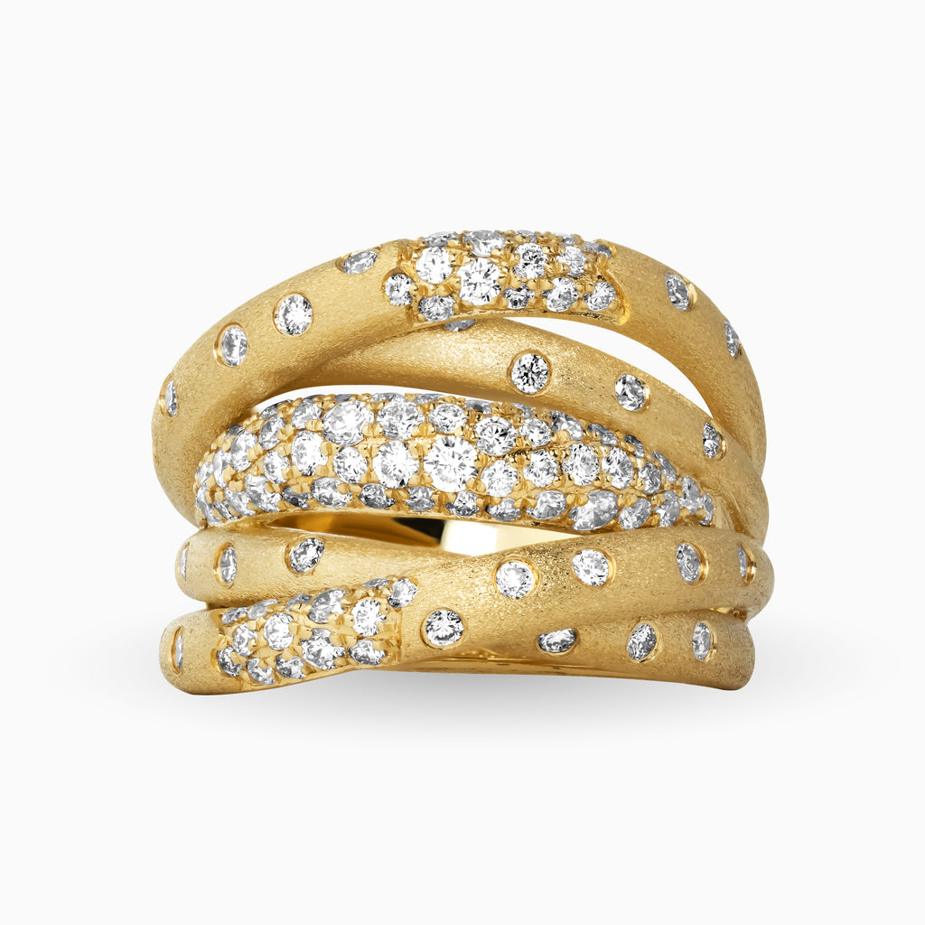 Twisted Diamond Confetti Ring