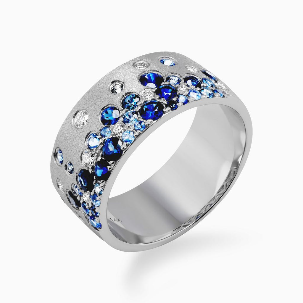 Blue Sapphire Confetti Band