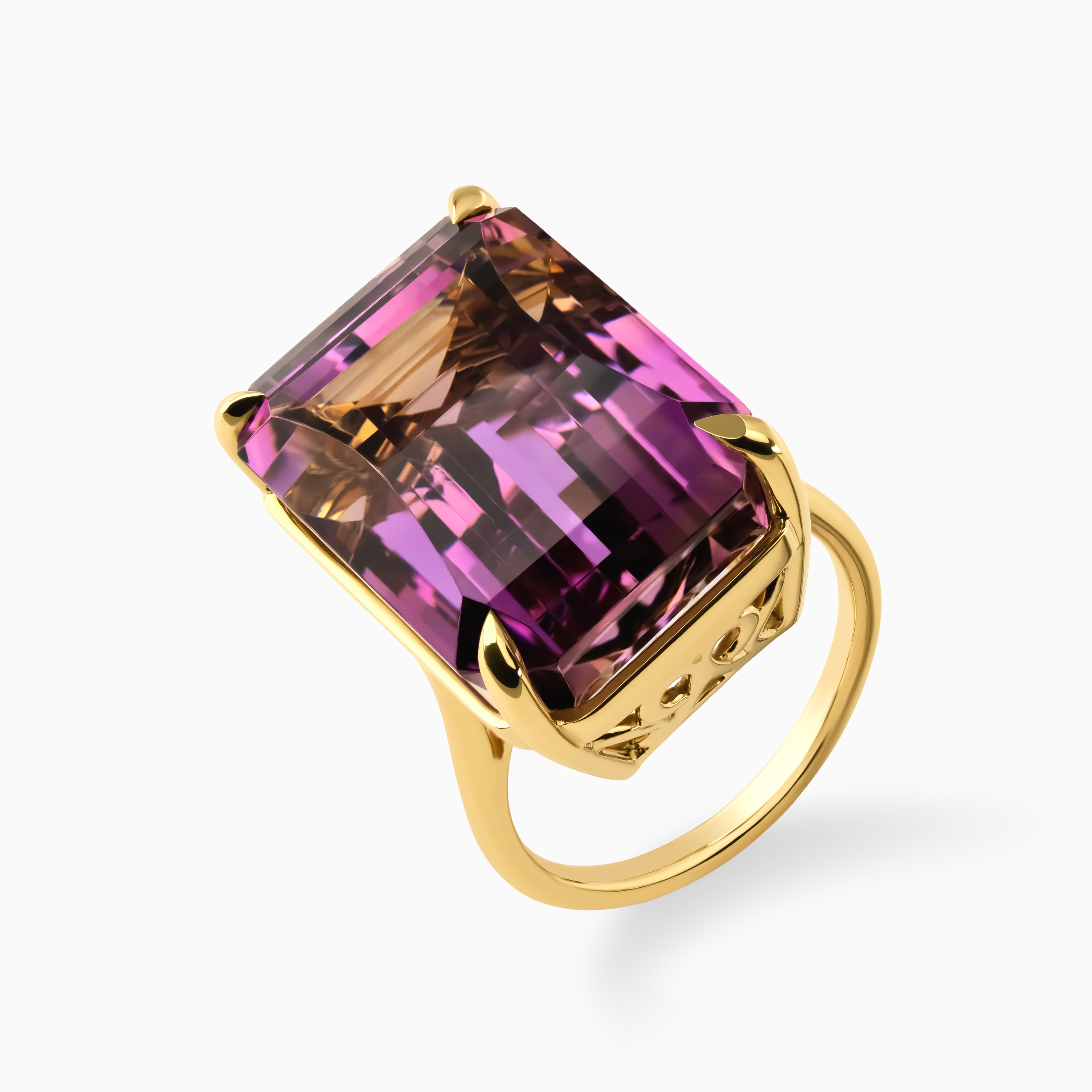 30.13ct Ametrine Ring with Decorative Basket