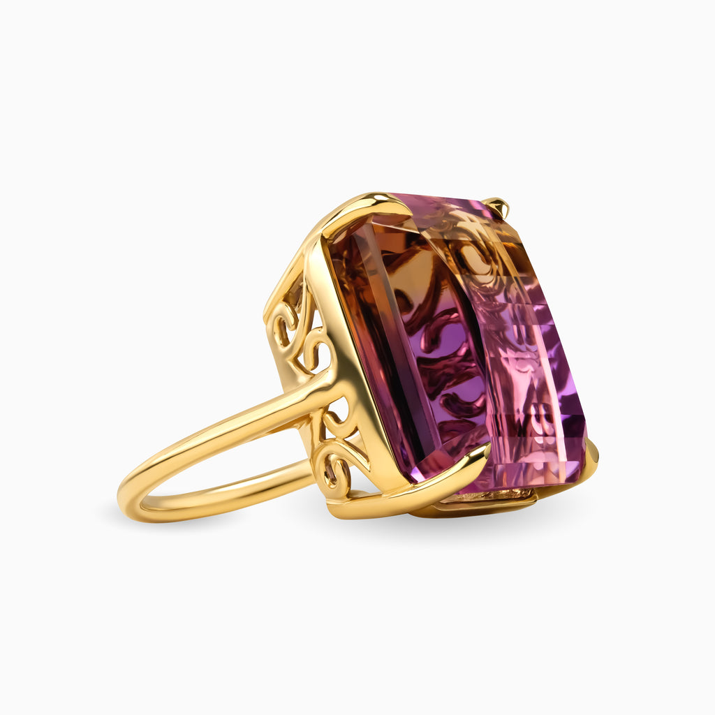 30.13ct Ametrine Ring with Decorative Basket