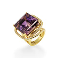 38.48ct Ametrine Ring with Diamond Halo