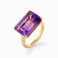 10.54ct Amethyst Ring with Diamonds
