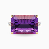 10.54ct Amethyst Ring with Diamonds