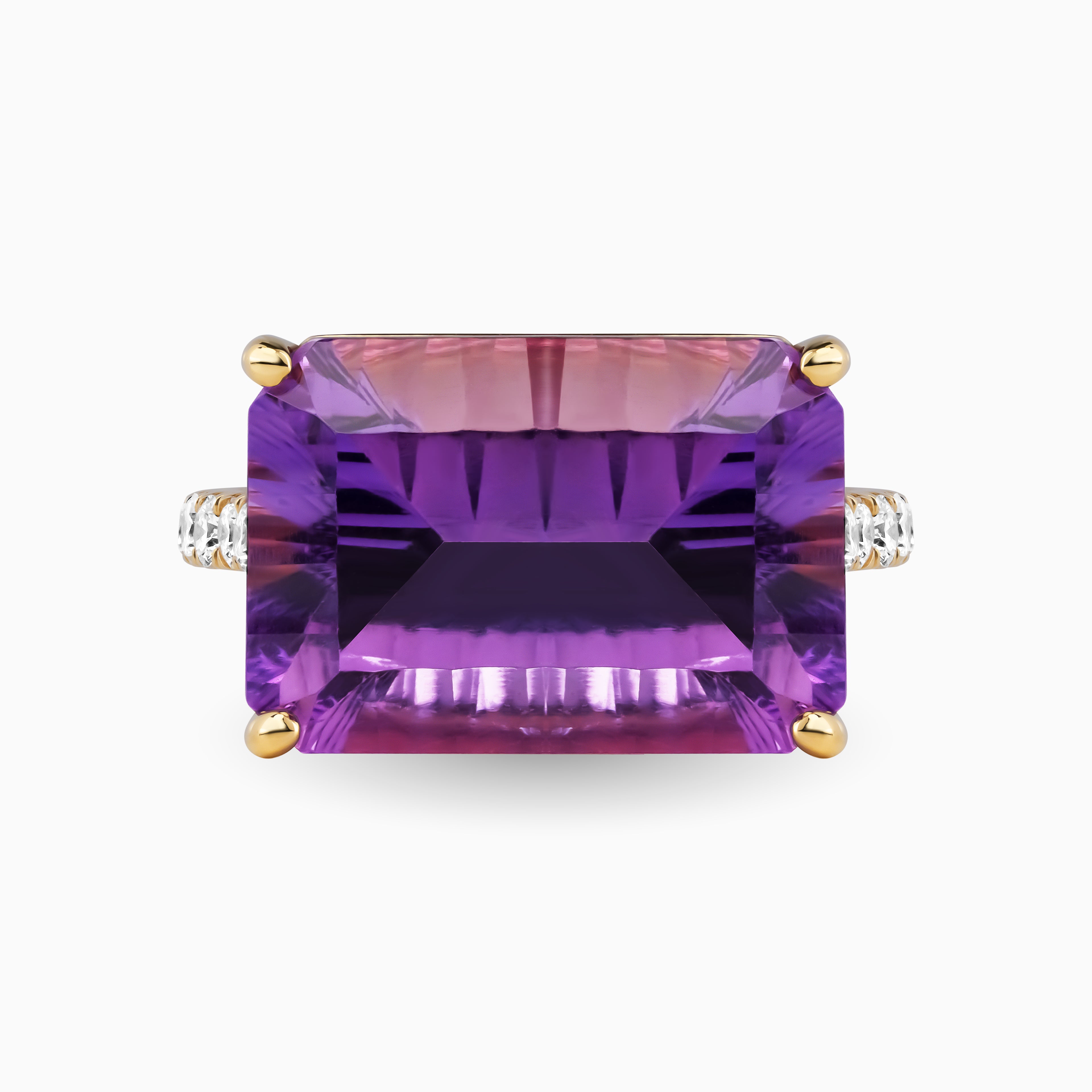 10.54ct Amethyst Ring with Diamonds