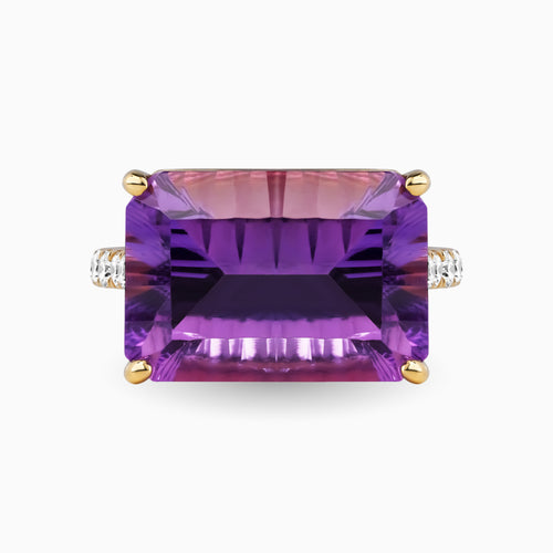 10.54ct Amethyst Ring with Diamonds