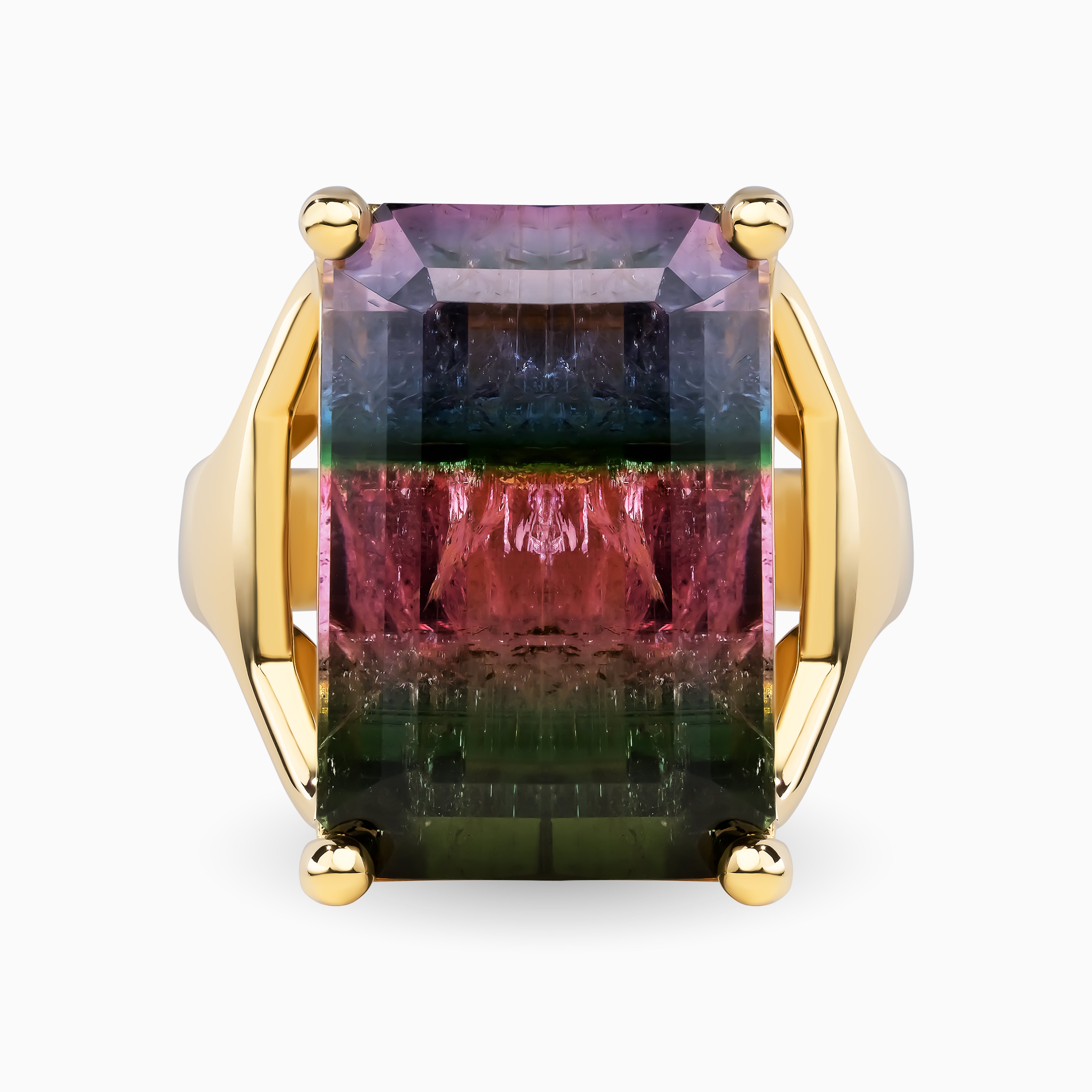 19.56ct Tricolor Tourmaline Ring