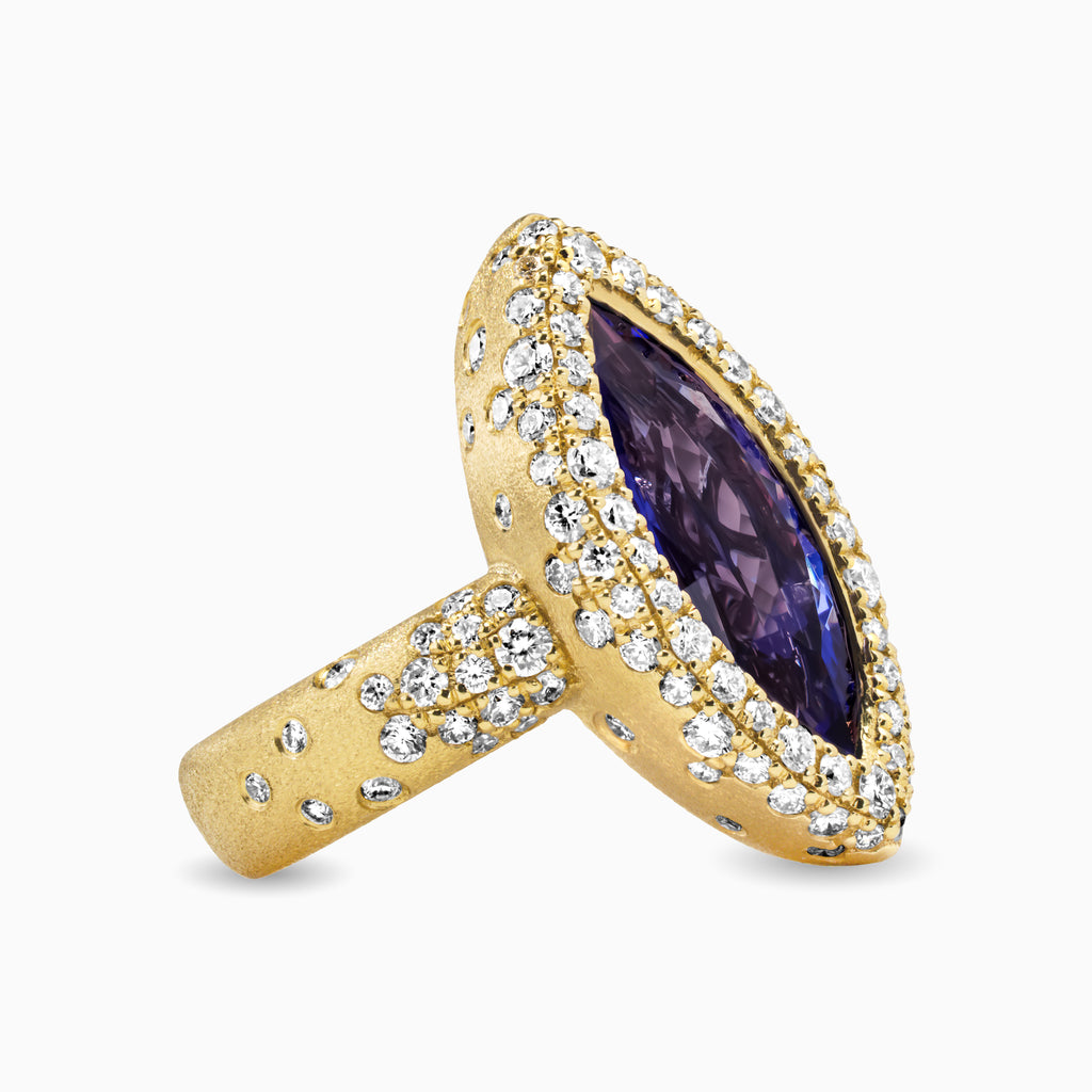 Tanzanite Diamond Confetti Ring