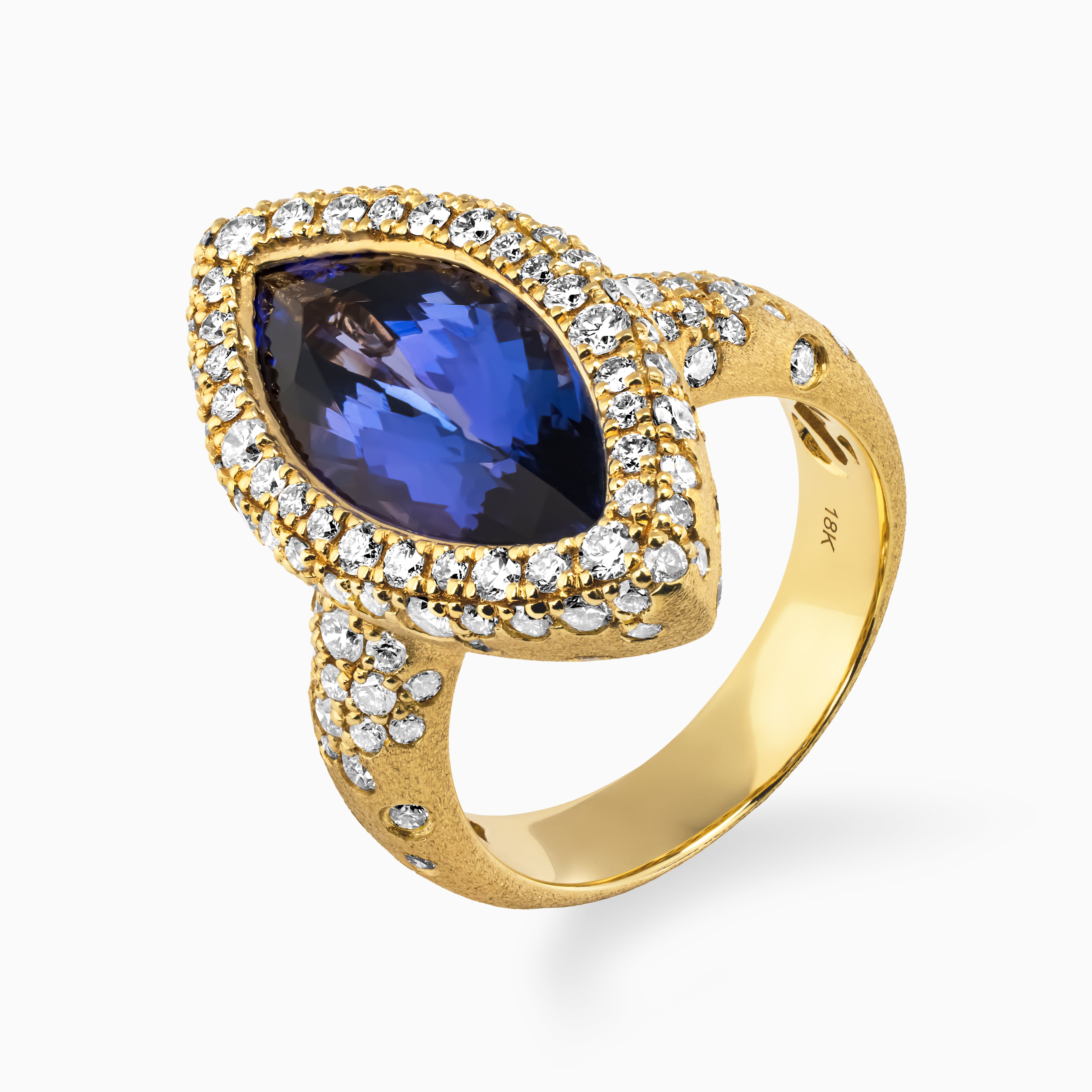 Tanzanite Diamond Confetti Ring