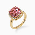 6.52ct Pink Tourmaline Ring with Diamonds