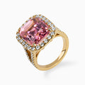13.10ct Pink Tourmaline Ring with Diamonds