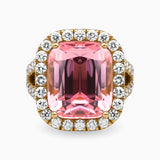 13.10ct Pink Tourmaline Ring with Diamonds