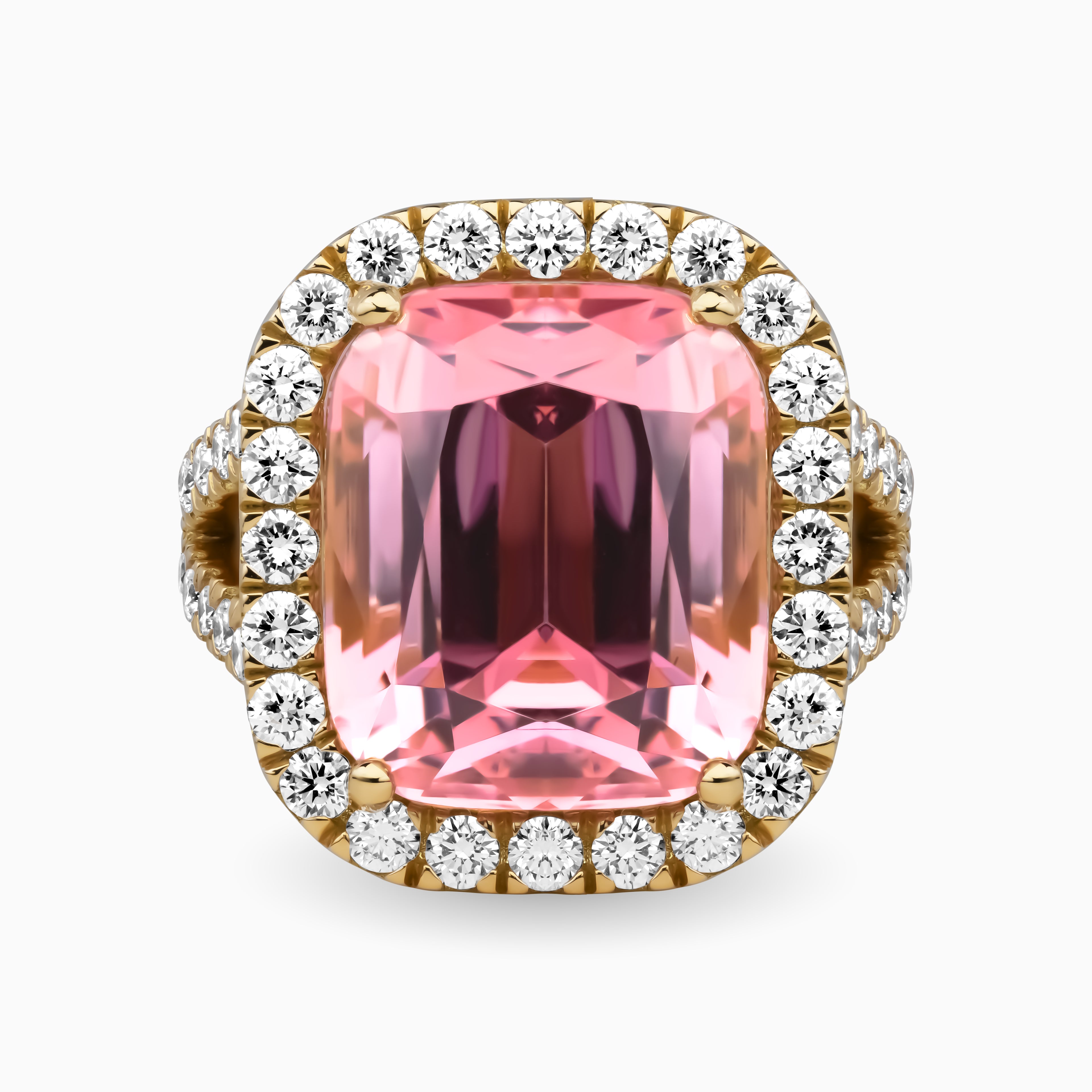13.10ct Pink Tourmaline Ring with Diamonds